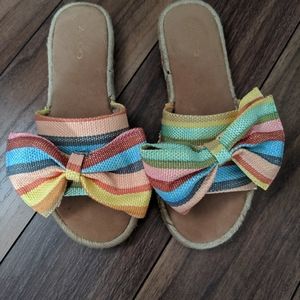 Rainbow Aldo Bow Sandals